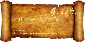 Gráczer Ádám névjegykártya